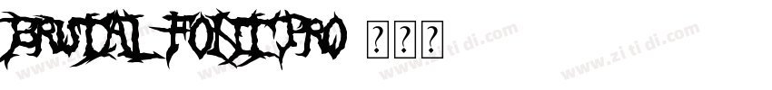 Brutal Font Pro字体转换